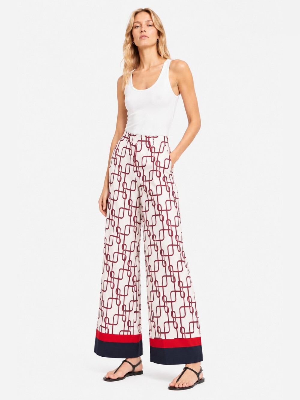 NWT Zara Size XS Knot Printer Wide Leg Pants